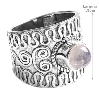Anel de Prata com Pedra da Lua