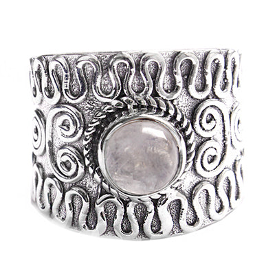 Anel de Prata com Pedra da Lua