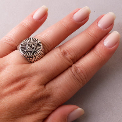 Anel de Prata Maçom