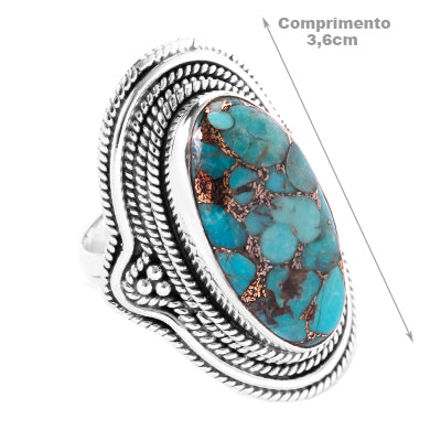 Anel de Prata com Turquesa