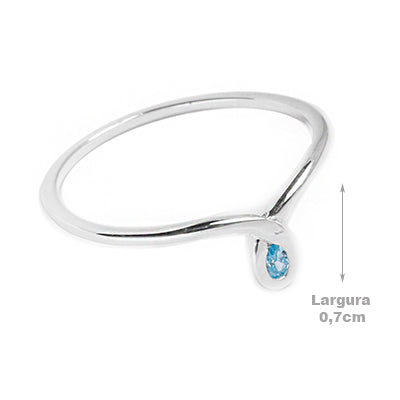 Anel de Prata com Topázio