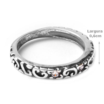 Anel de Prata com Zircônia