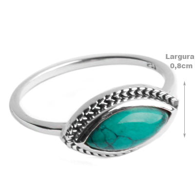 Anel de Prata com Turquesa
