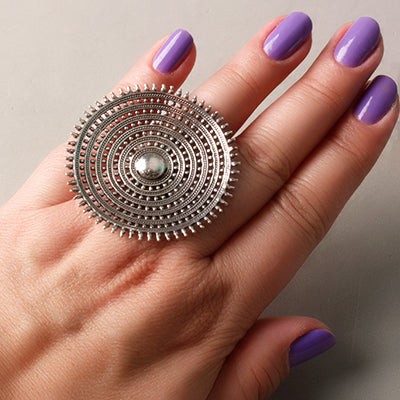 Anel de Prata Trabalhado.