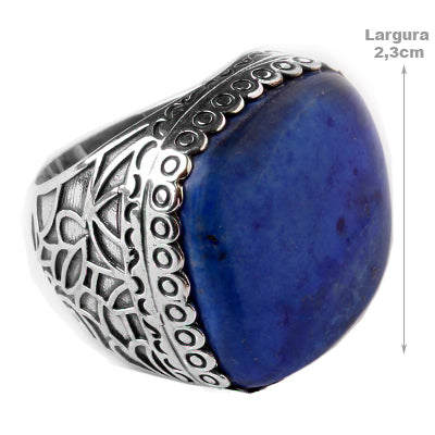 Anel de Prata com Lápis Lázuli