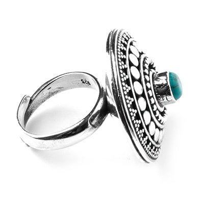 Anel de Prata com Turquesa.