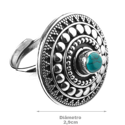 Anel de Prata com Turquesa.