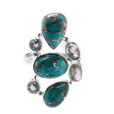 Anel de Prata com Turquesa