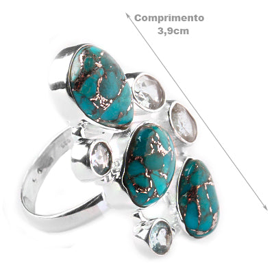 Anel de Prata com Turquesa