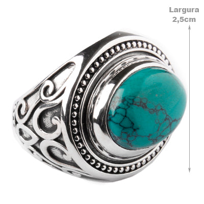 Anel de Prata com Turquesa