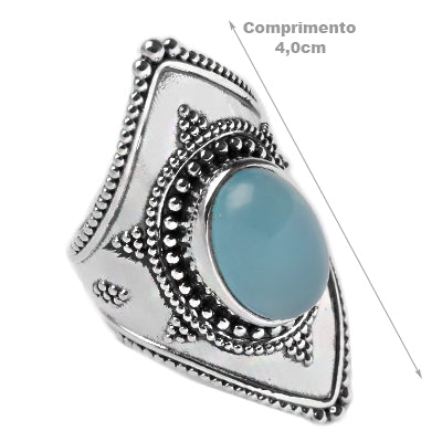 Anel de Prata com Ágata.