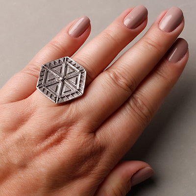 Anel de Prata Trabalhado - 50768