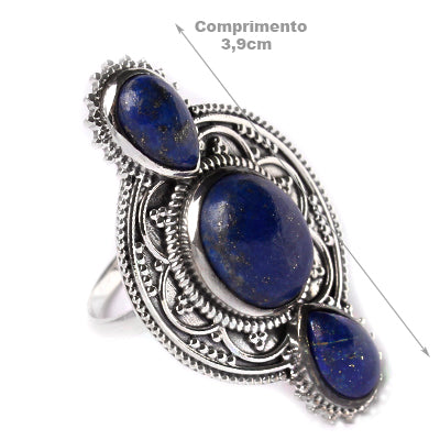 Anel de Prata com Lápis Lázuli