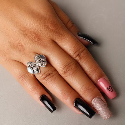 Anel de Prata com Labradorita.