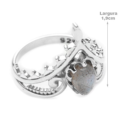 Anel de Prata com Labradorita.
