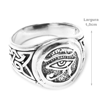 Anel de Prata Olho de Hórus.