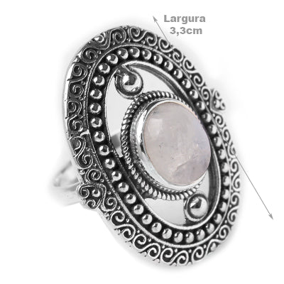 Anel de Prata Pedra da Lua.