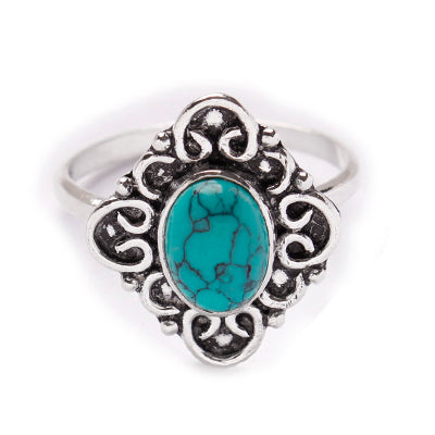 Anel de Prata com Turquesa