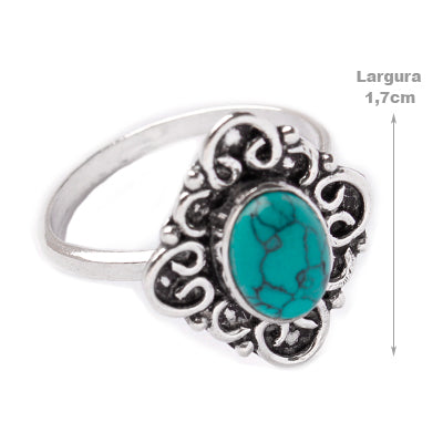 Anel de Prata com Turquesa