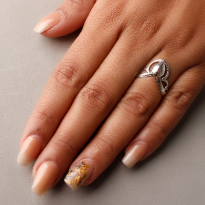 Anel de Prata Vazado