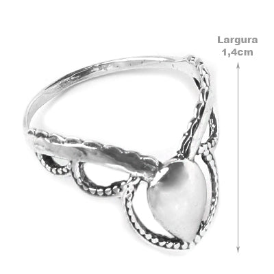 Anel de Prata Vazado