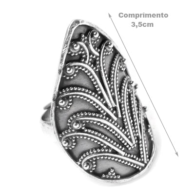 Anel de Prata Trabalhado.