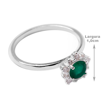 Anel de Prata Solitário