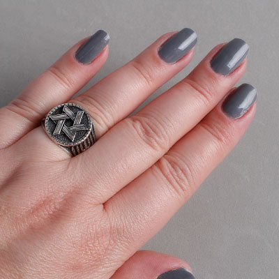 Anel de Prata Estrela de Davi