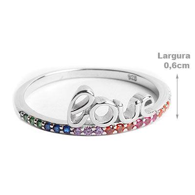 Anel de Prata Love
