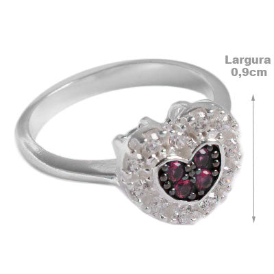 Anel de Prata Coração