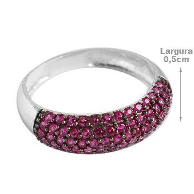 Anel de Prata com Zircônias