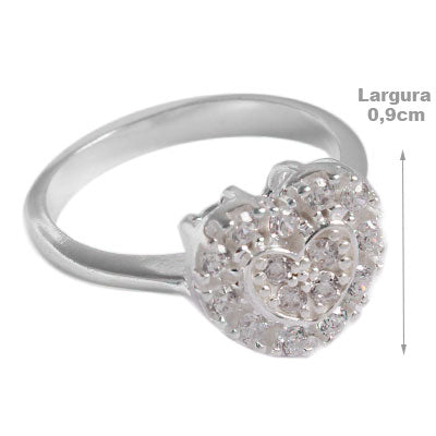 Anel de Prata Coração