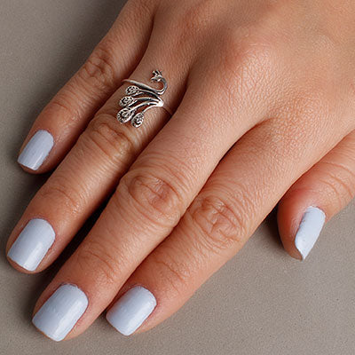 Anel de Prata Pavão.