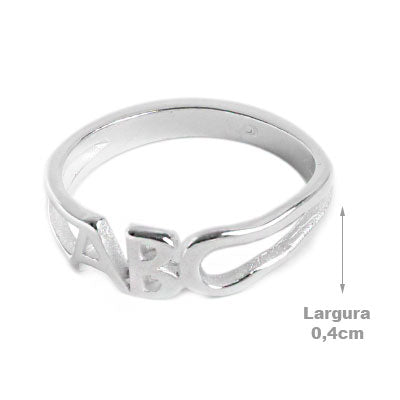 Anel de Prata ABC