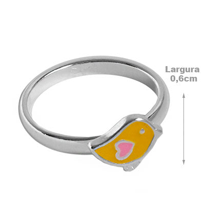 Anel De Prata Passarinho