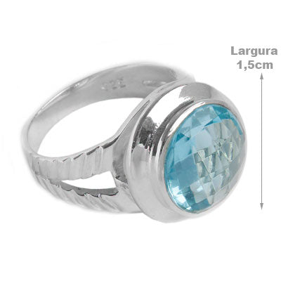 Anel de Prata com Topázio