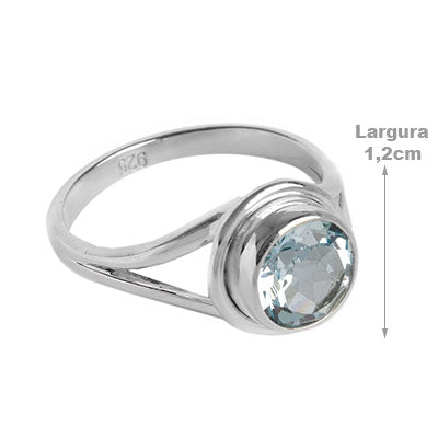 Anel de Prata com Topázio