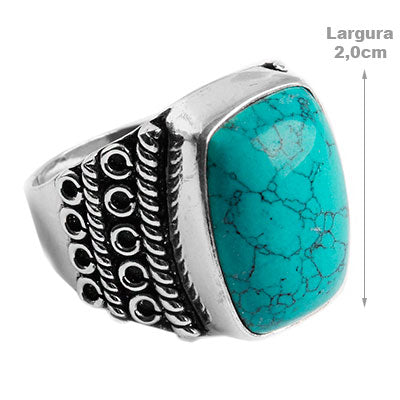 Anel de Prata com Turquesa