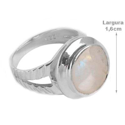 Anel de Prata com Pedra da Lua - 53237