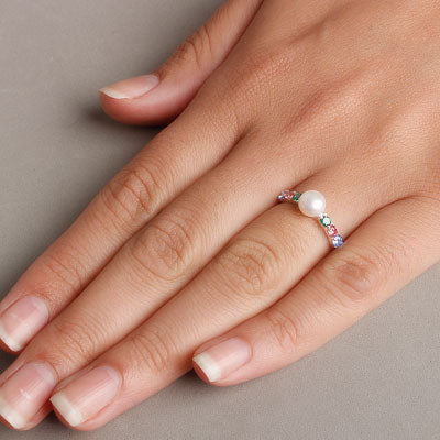 Anel de Prata com Pedras