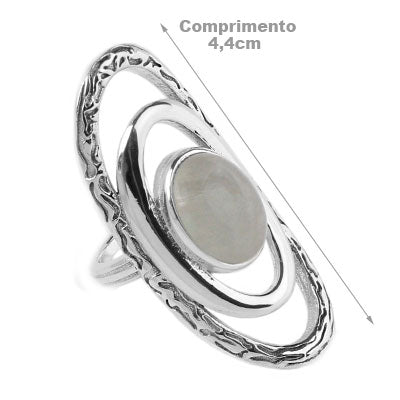Anel de Prata com Pedra da Lua