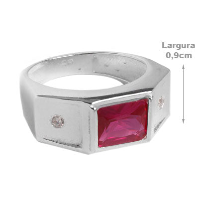 Anel de Prata com Zircônia