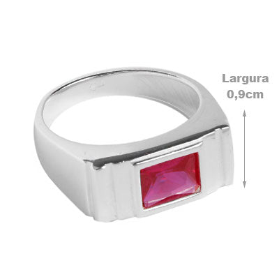 Anel de Prata com Zircônia