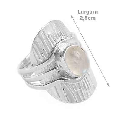 Anel de Prata com Pedra da Lua