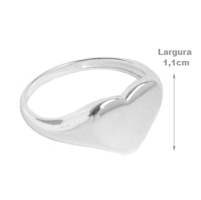 Anel de Prata Coração