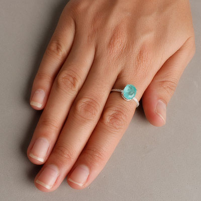 Anel de Prata Solitário com Fusion