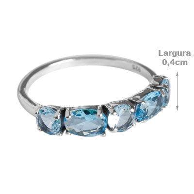 Anel de Prata com Zircônia