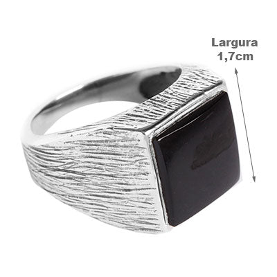 Produtos Anel De Prata Ônix