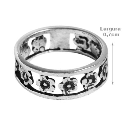 Anel de Prata Flor