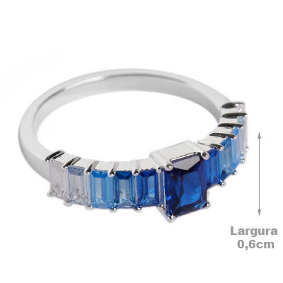 Anel de Prata com Pedras